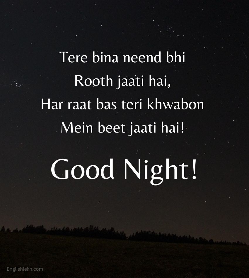 Beautiful Good Night Shayari for Spouse