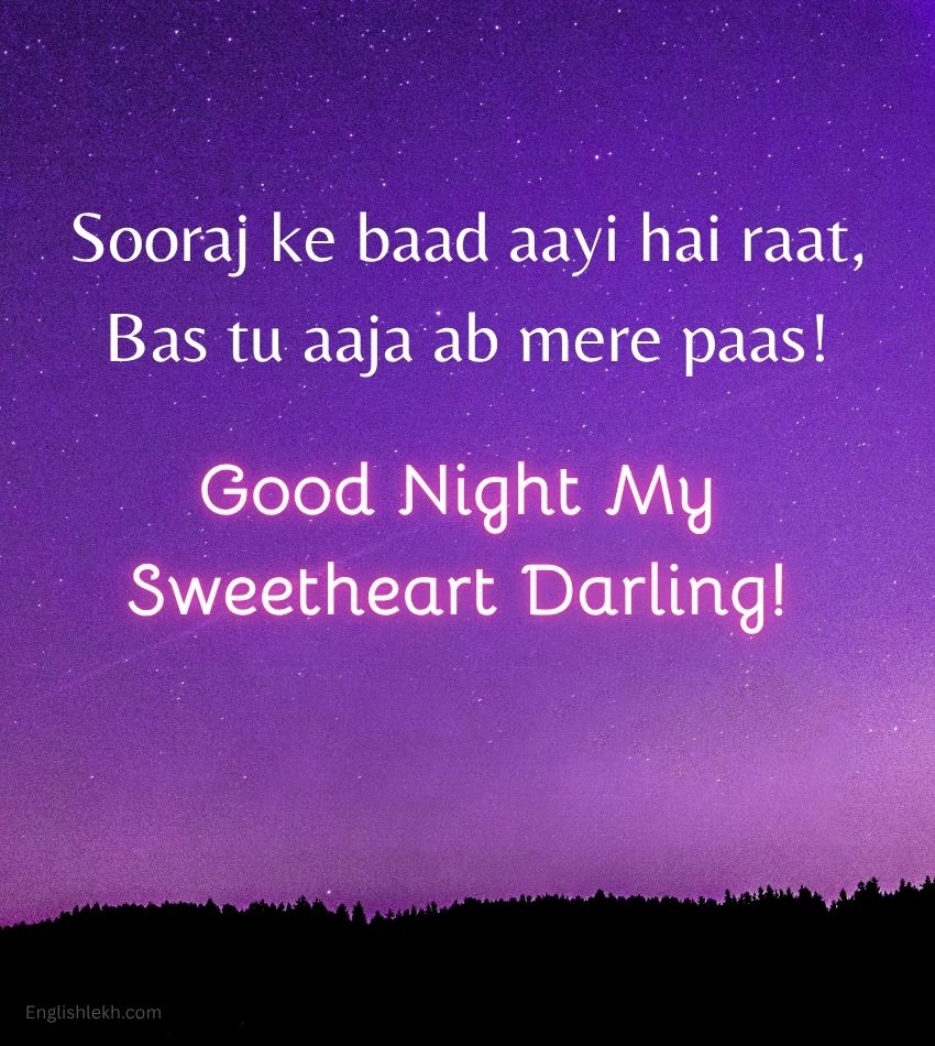 2 Line Good Night Shayari for Lover