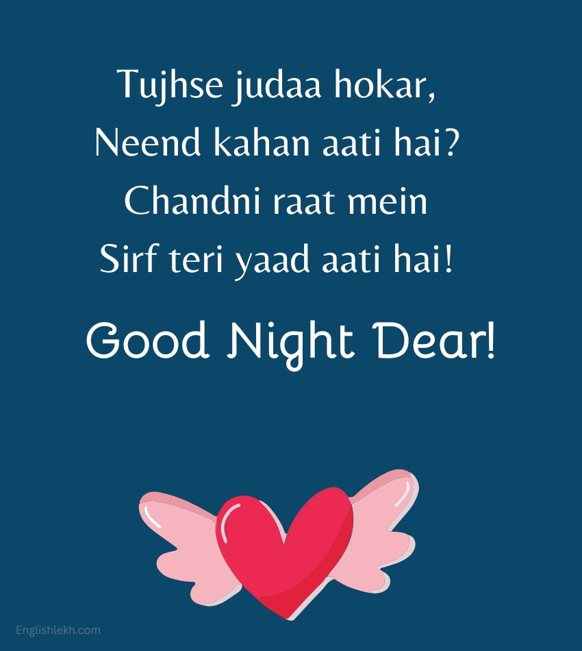 Romantic Good Night Shayari for Status